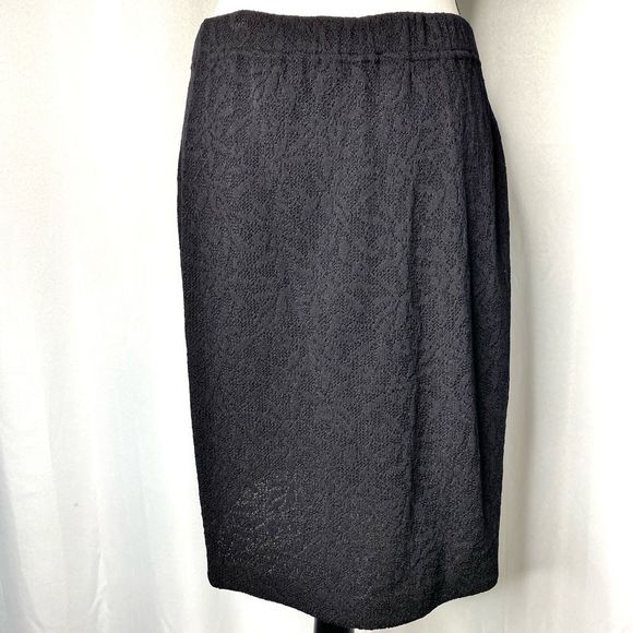 St. John Black Skirt Lace Overlay Women’s - Picture 3 of 6